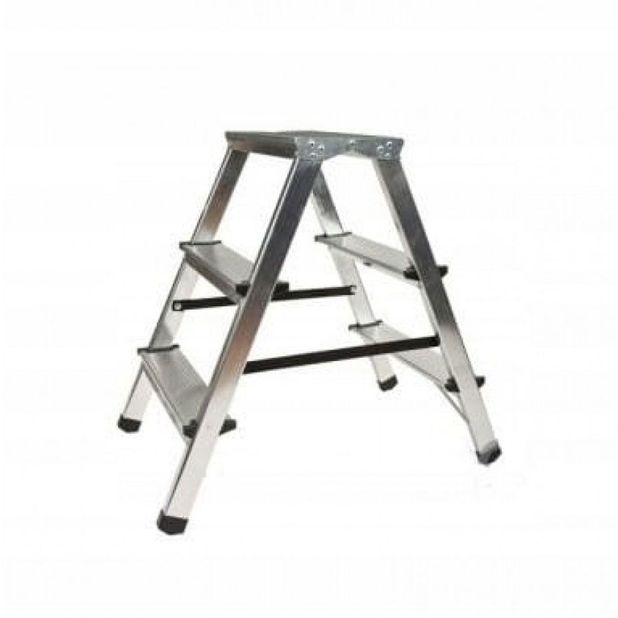 nabootsen Kosmisch rivaal ADGO - Aluminium - Opvouw Krukje - 70cm - 3 treden - Ladders - krukjes -  Cantastic.nl