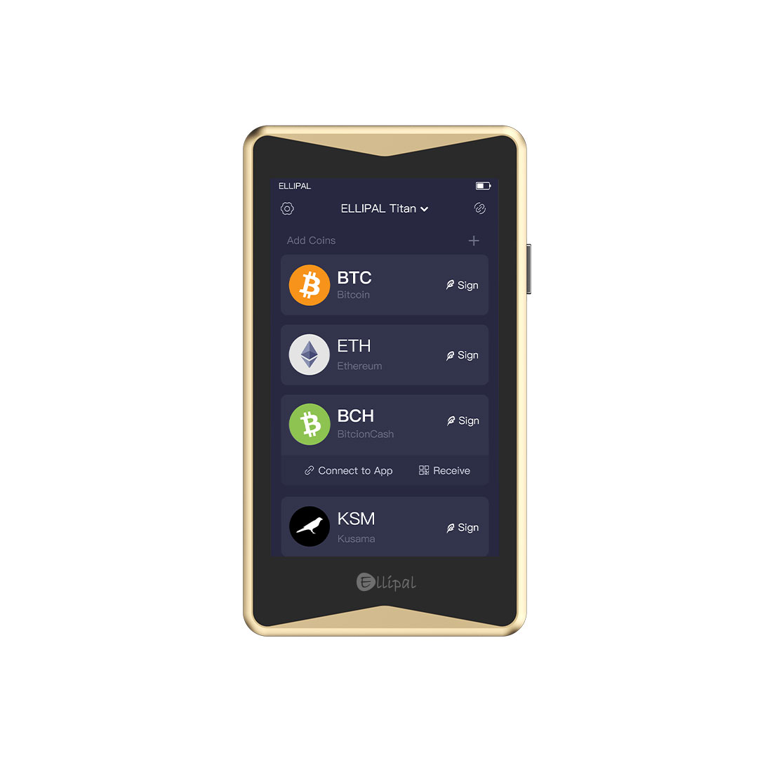 Ellipal Titan Hardware Wallet Goud