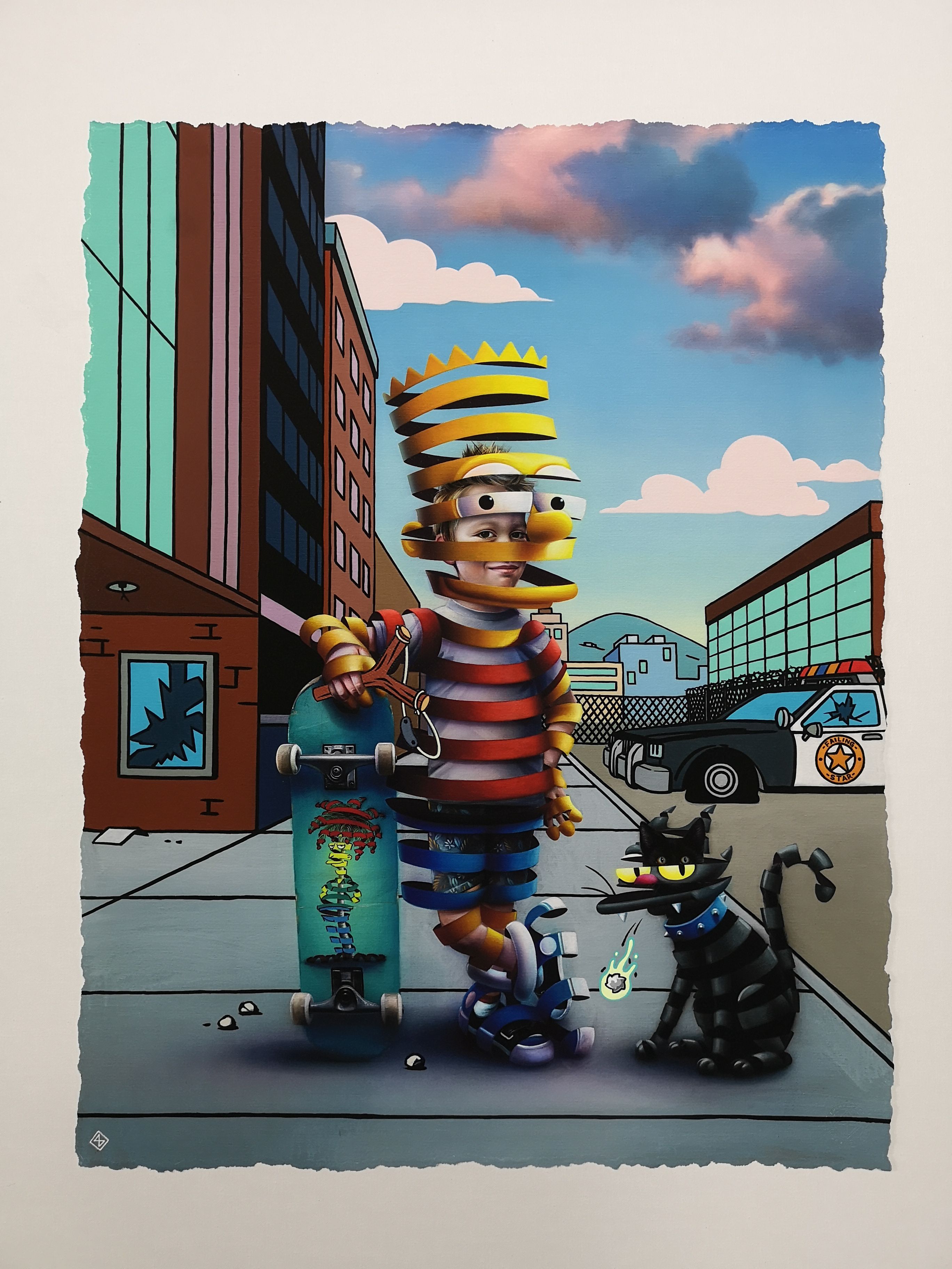 Handfinished El Barto print