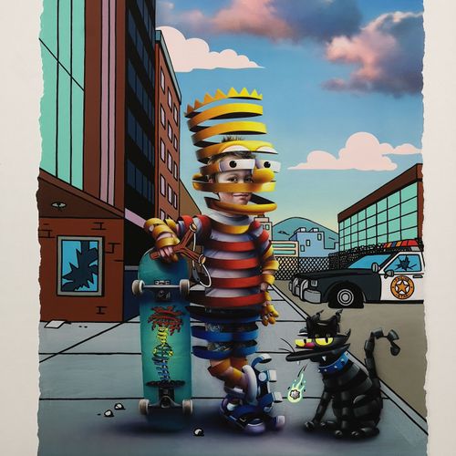 Handfinished El Barto print