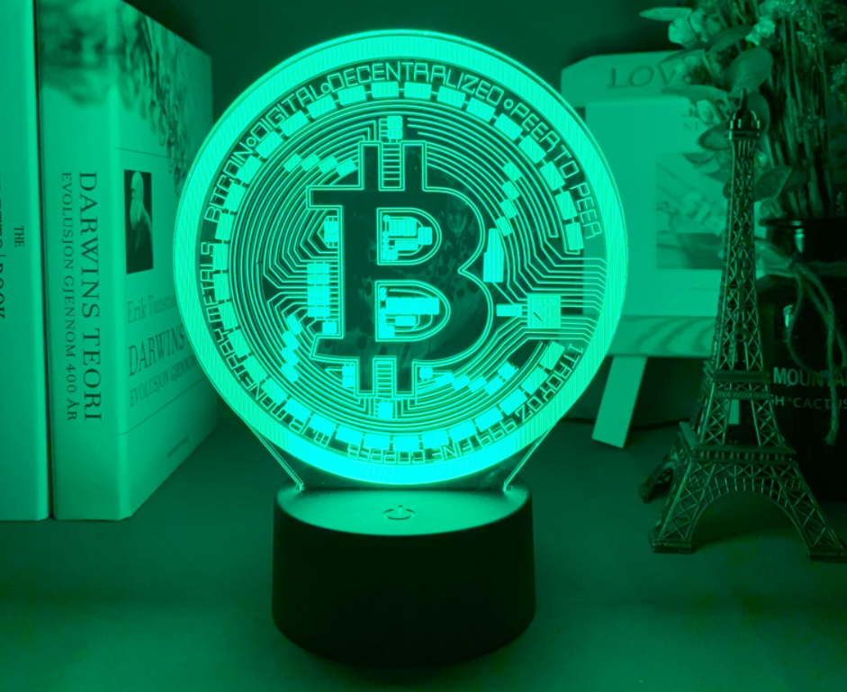 Bitcoin LED lamp