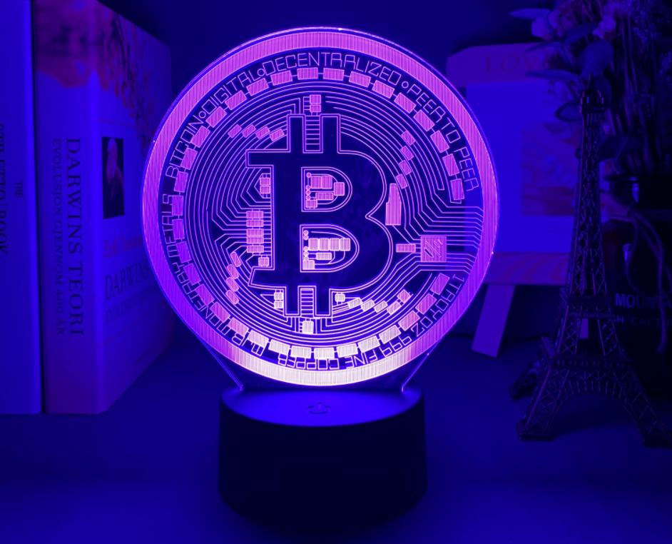 Bitcoin LED lamp