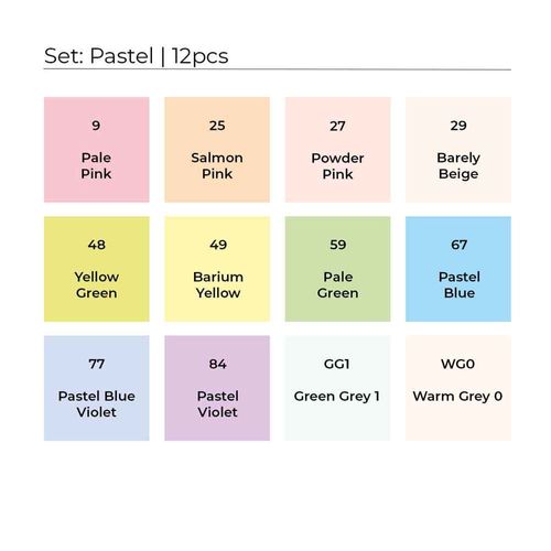 Toki 12er Marker set pastel