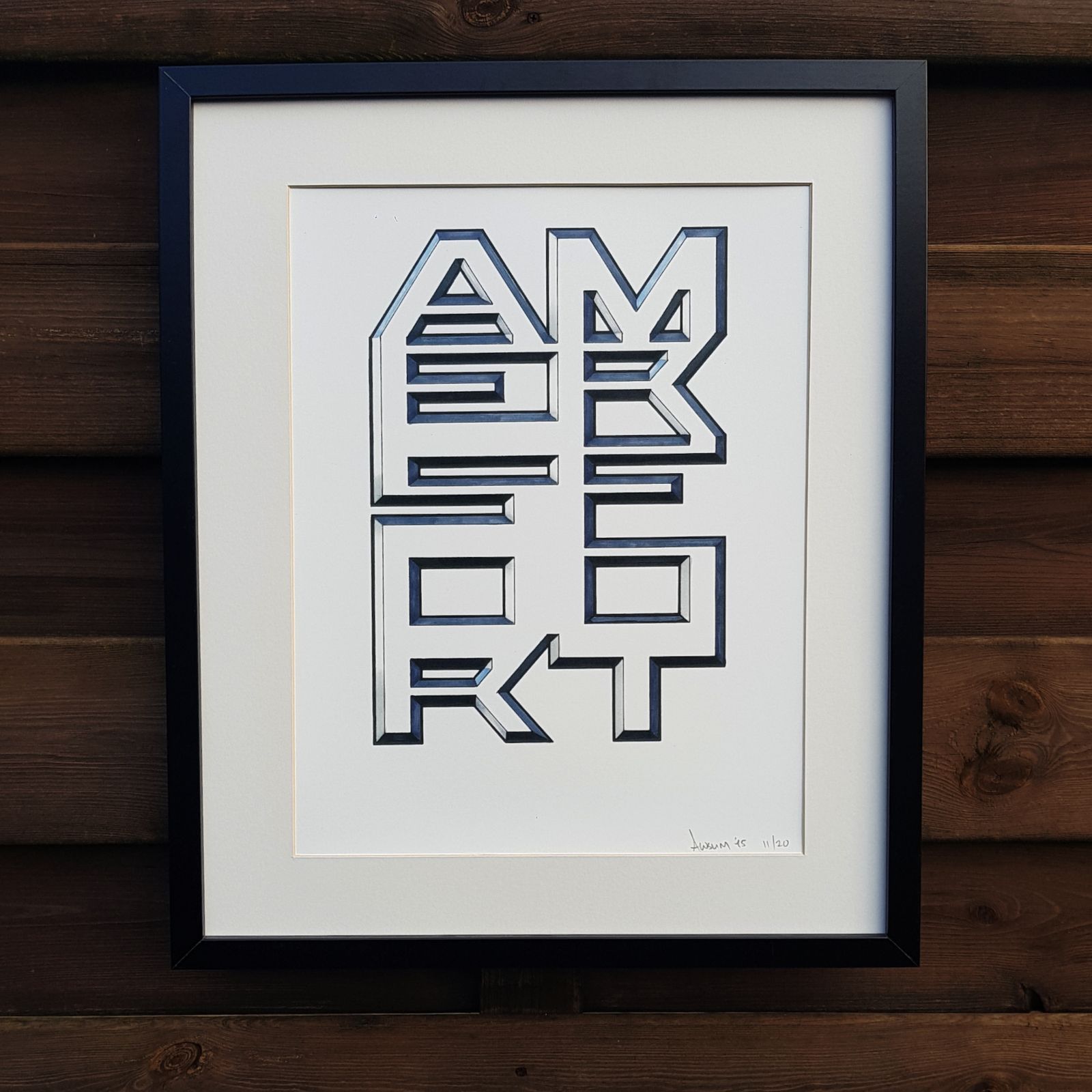 "Amersfoort" Grijs print