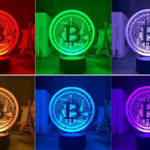 Bitcoin LED lamp