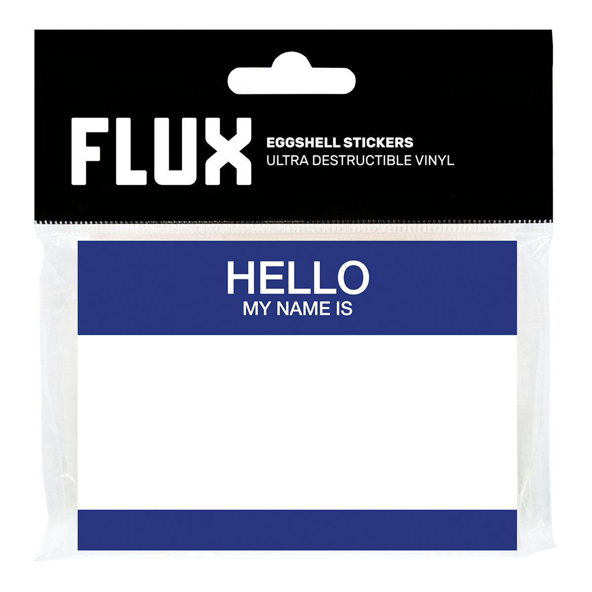 FLUX Eggshell Stickers 50 pcs Hello my name is Blue