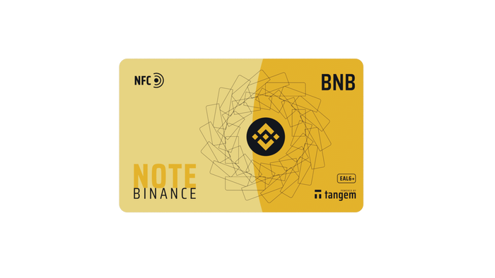 Tangem Note Binance coin