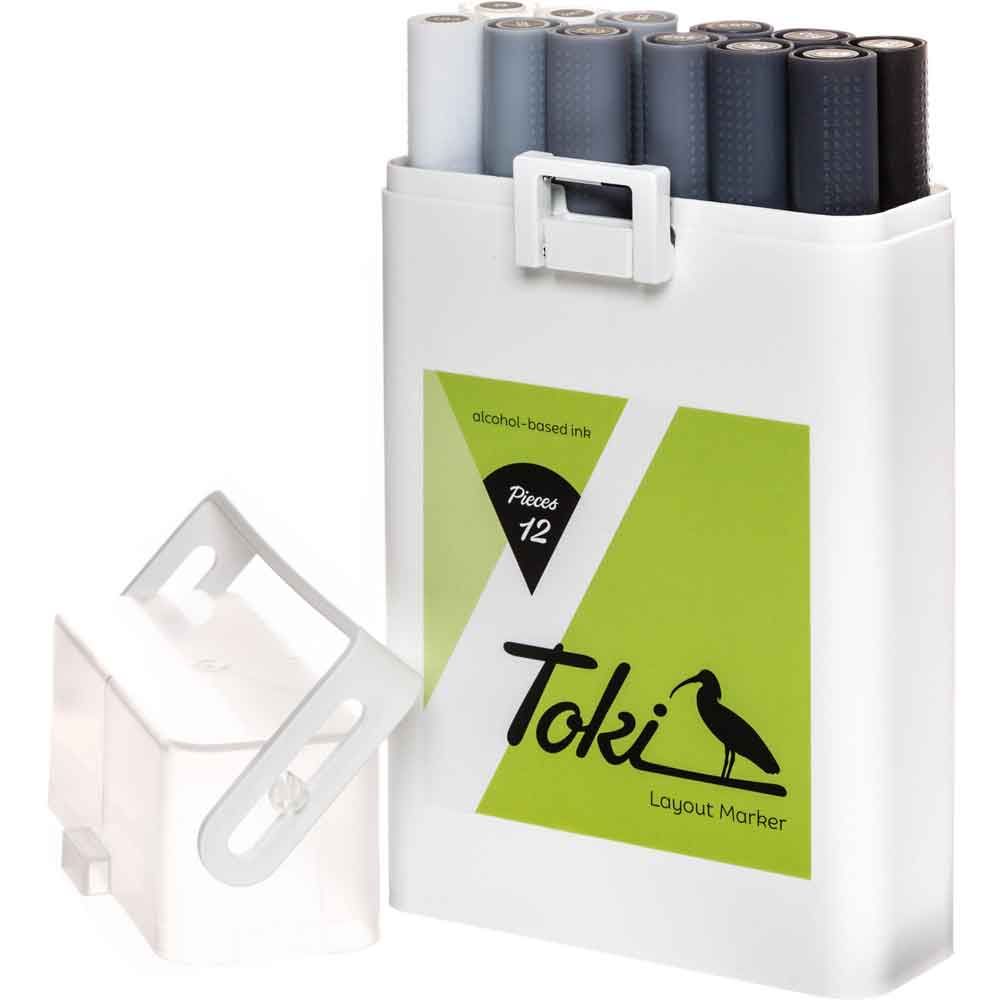 Toki 12er Marker set grey