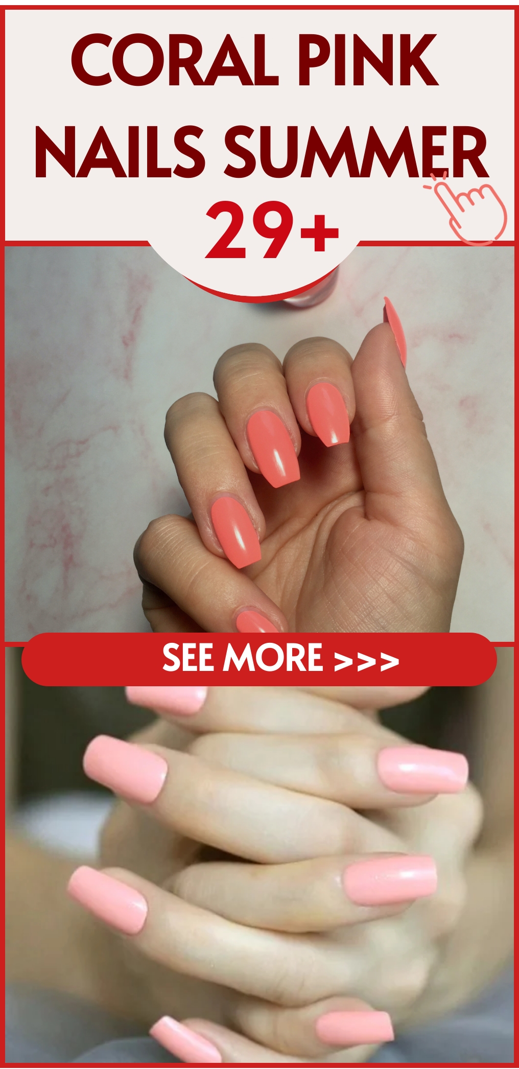 Best 29+ coral pink nails you must try this year