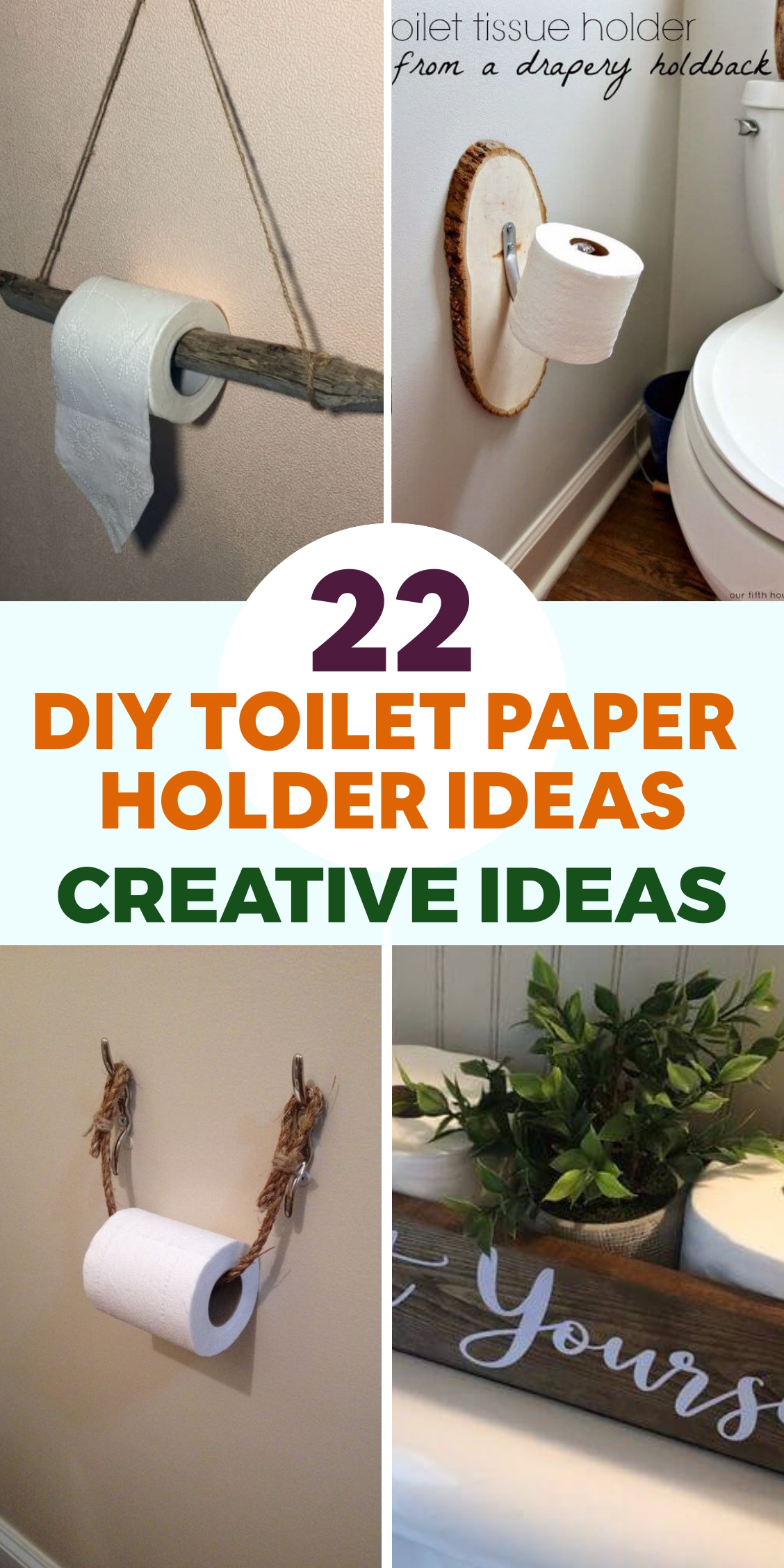 22 DIY Toilet Paper Holder Ideas