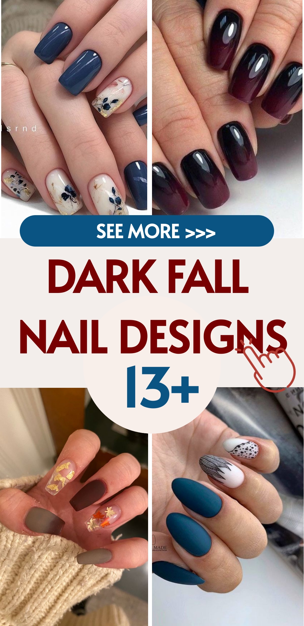 Best 13+ dark fall nails designs you must try this year