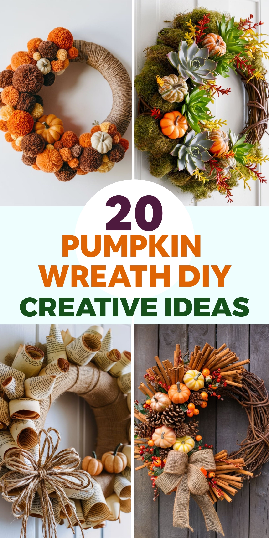 20 Pumpkin Wreath DIY [For Every Occassion]