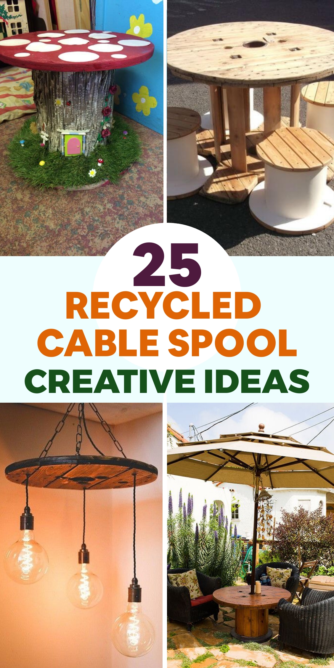 25 Recycled Cable Spool Ideas For Your Home And Garden