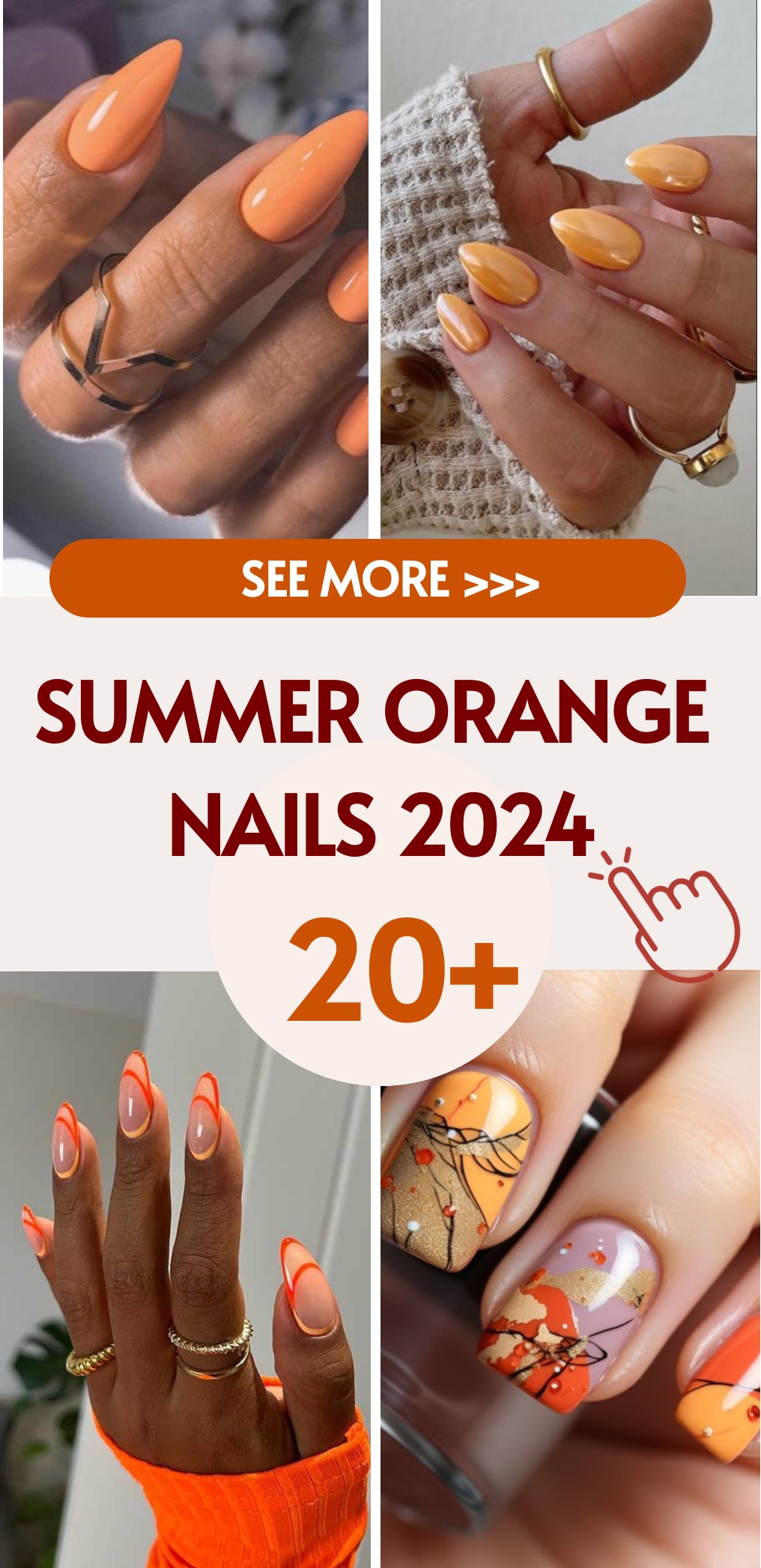 Summer Orange Nails 2024: Bright Designs, Shapes & Trendy Inspiration