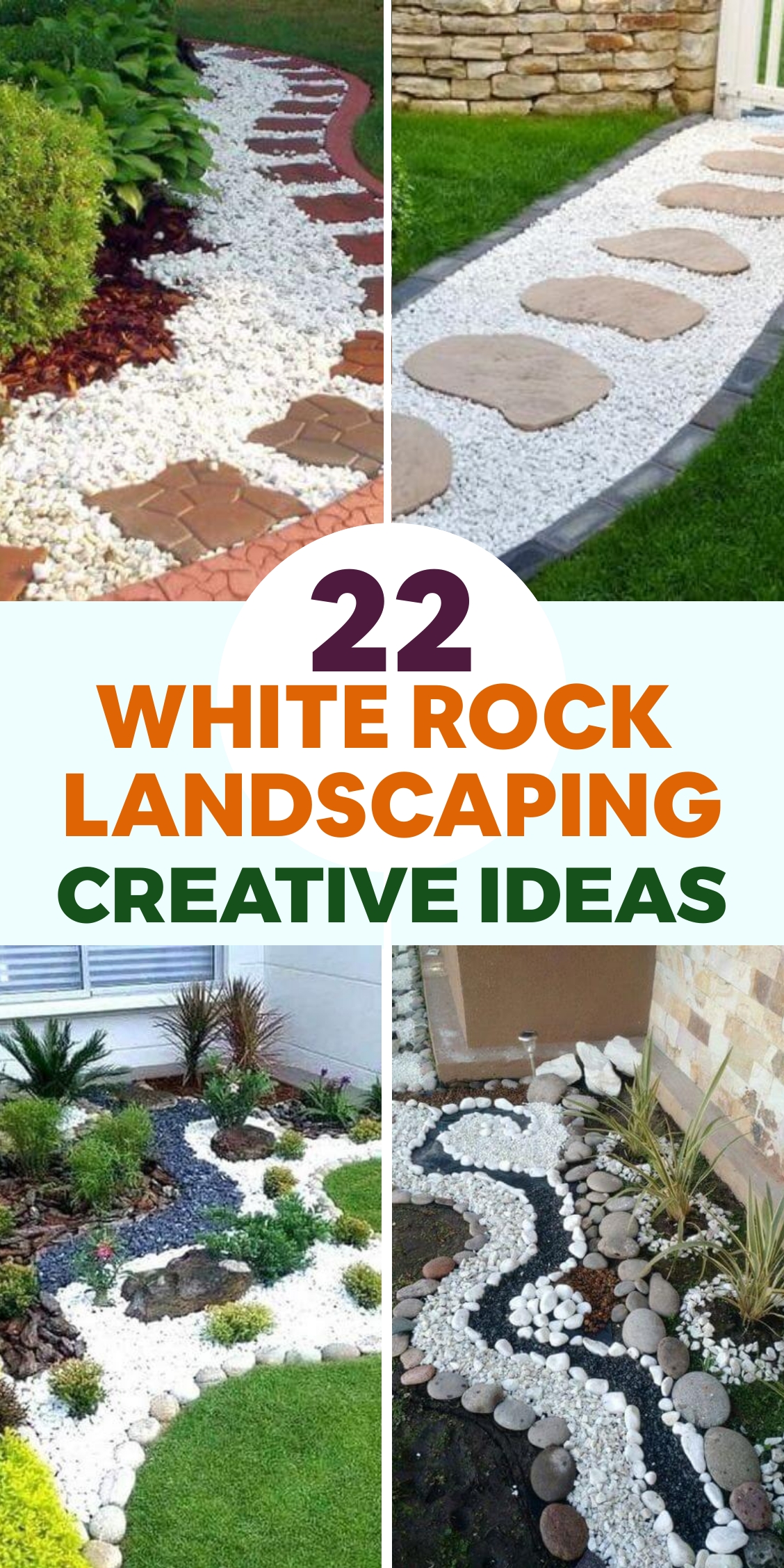 22 Shimmering White Rock Landscaping Ideas