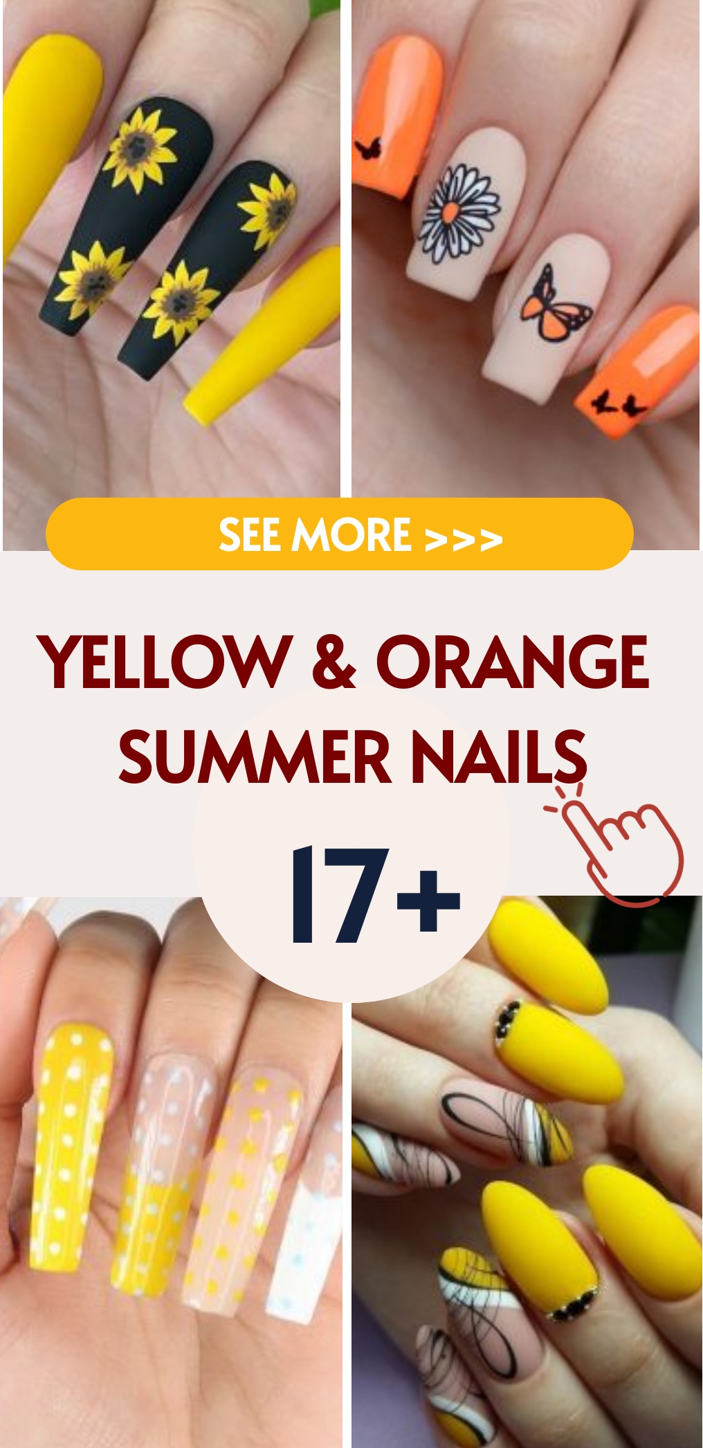 17 Creative Ideas for Yellow & Orange Summer Nails
