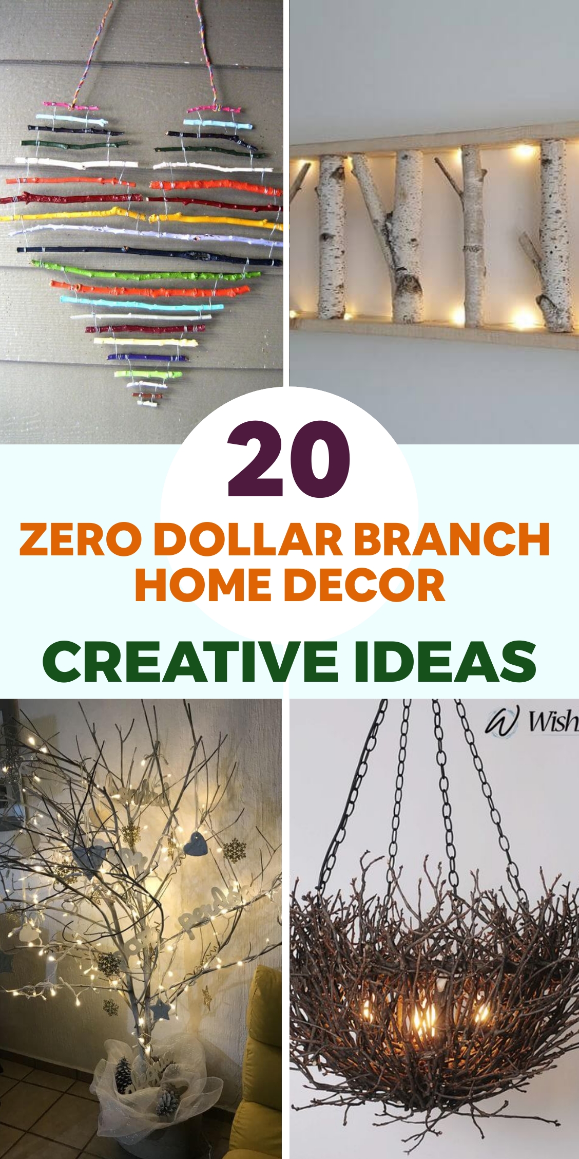Zero Dollar Branch Home Decor Ideas