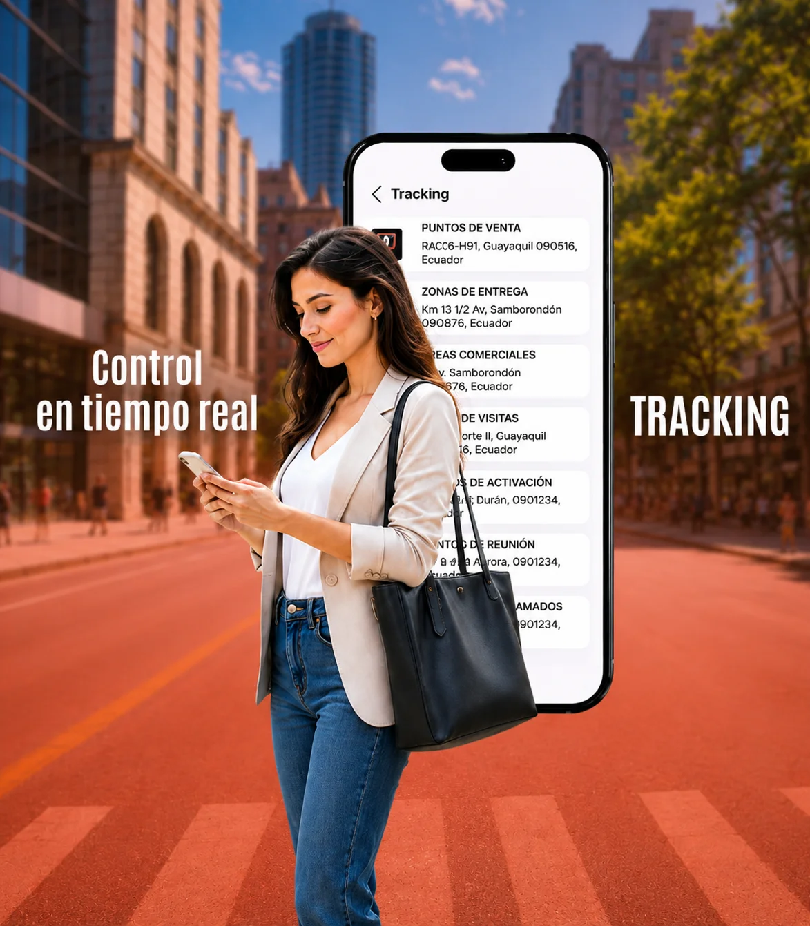 Panel visual de seguimiento y trazabilidad de rutas en Tracking