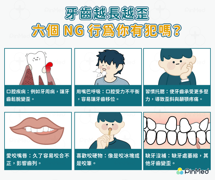 為什麼牙齒越變越歪？原來托腮、咬嘴唇也會影響　6個壞習慣快戒掉！