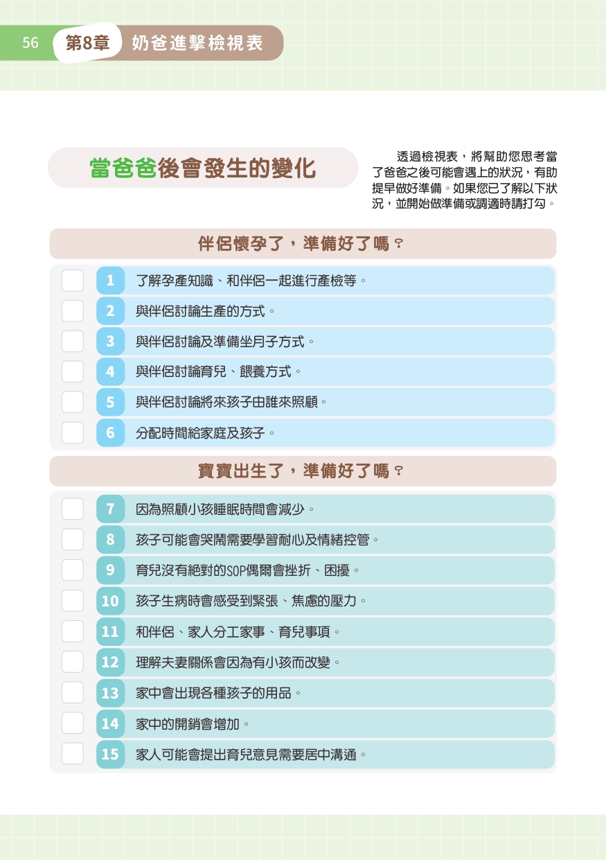 準爸爸手冊_檢核表