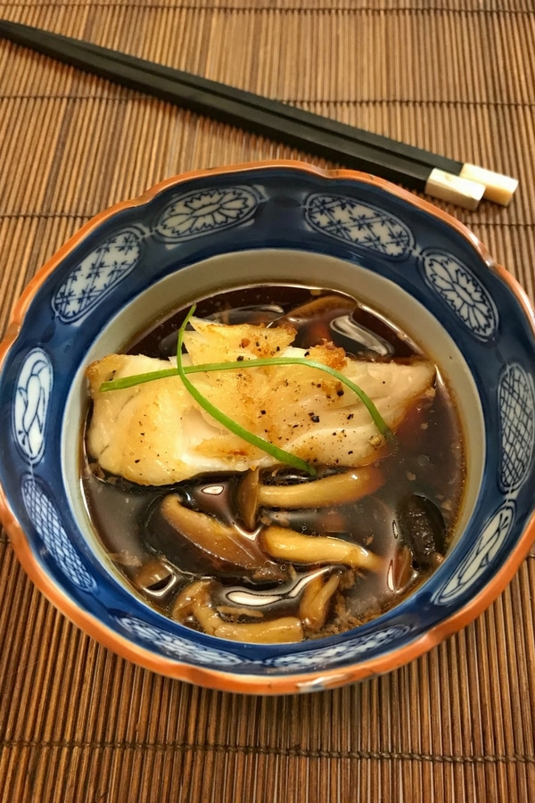 Black Cod with Mushrooms