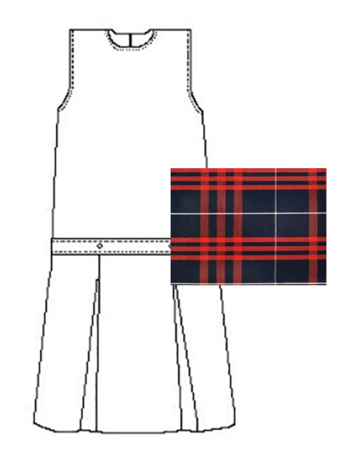 A+ Uniforms - Girls' Polyester Plaid Jumper