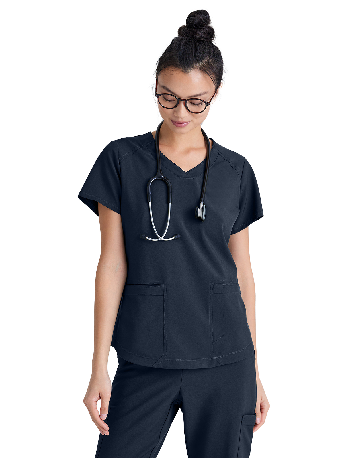 Grey's Anatomy Evolve Stretch - Women's Two-Pocket V-Neck Rhythm Scrub Top