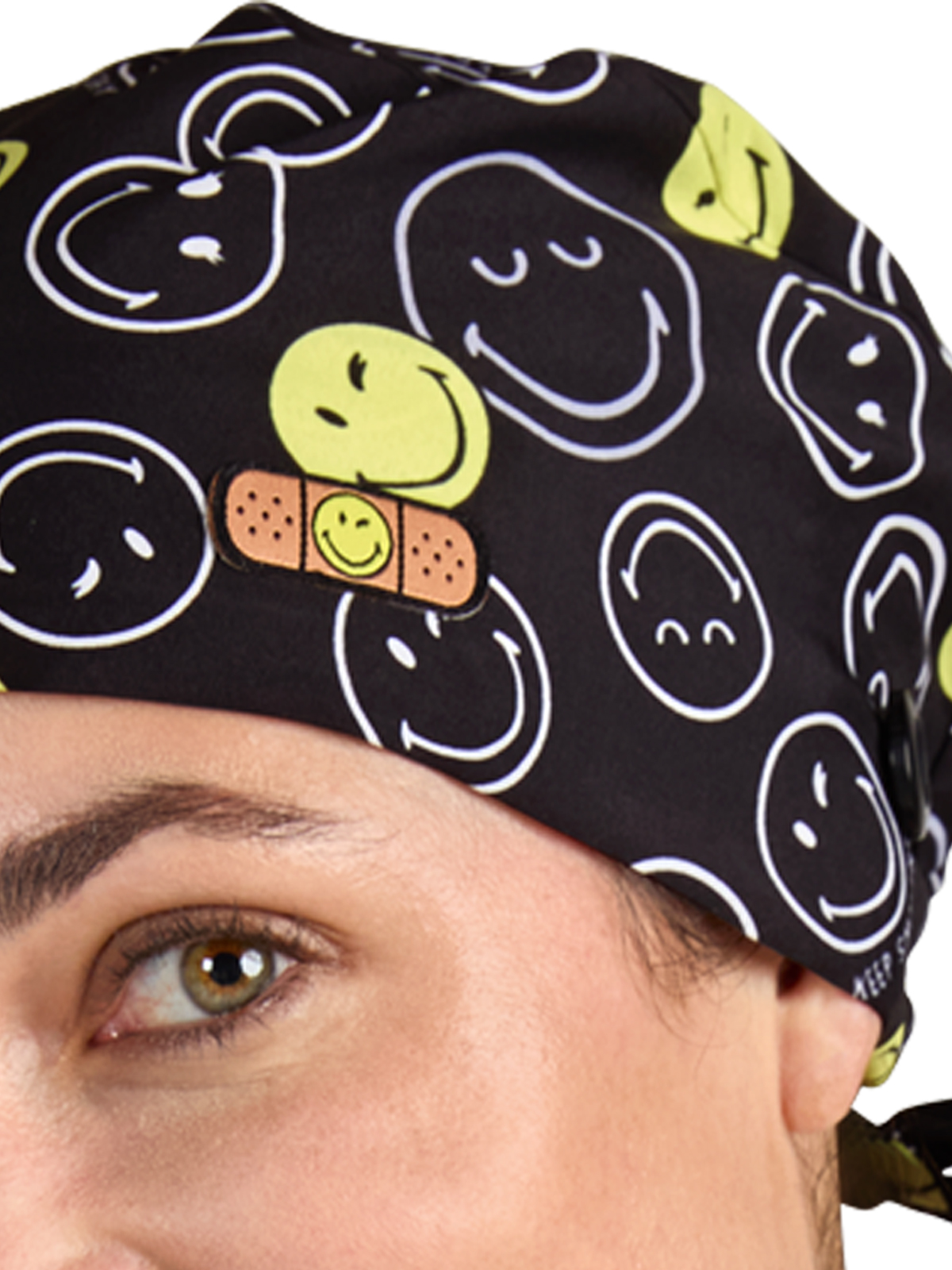koi - Smiley World - Unisex Printed Breathable Stretch Scrub Cap