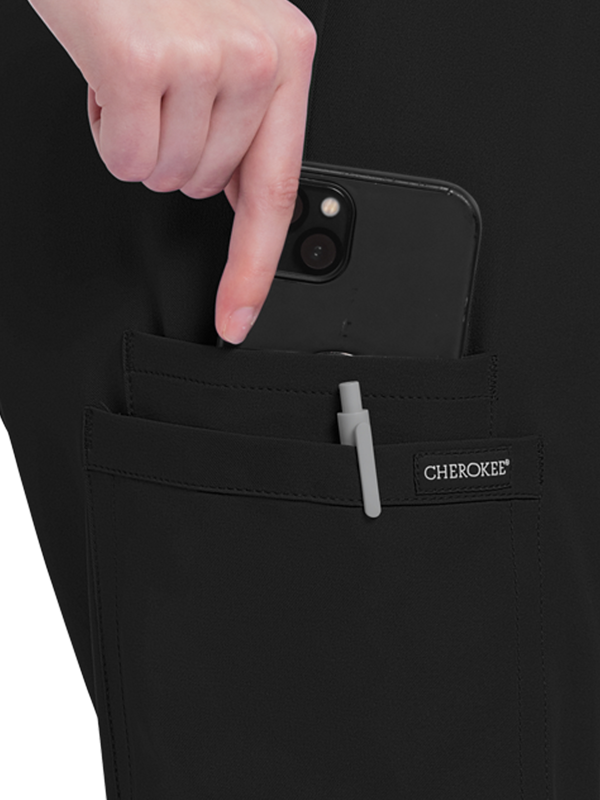 Cherokee - WW Originals Ultra - Women's 3-Pocket Mid Rise Cargo Pant