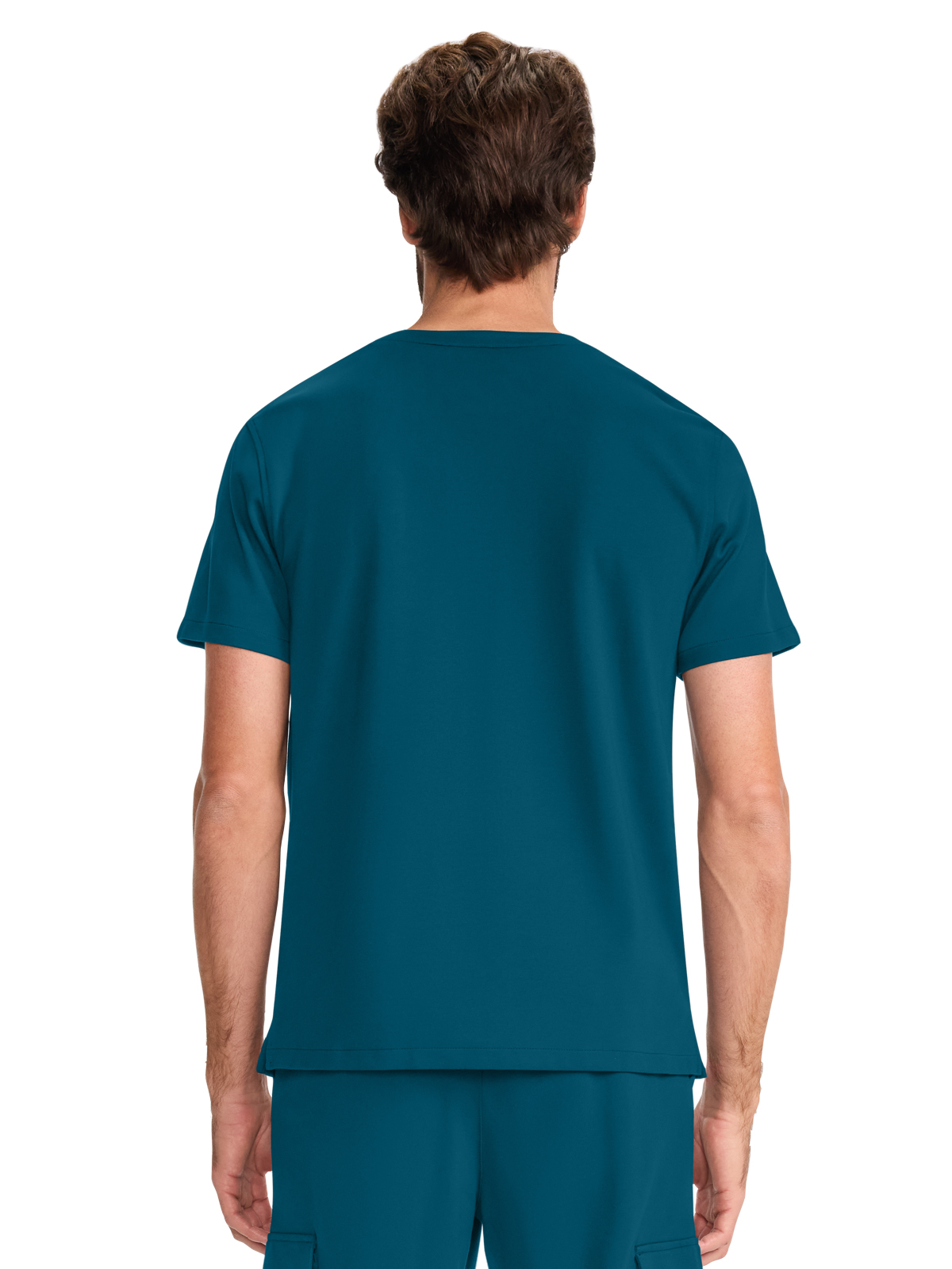 Medelita Scrubs - Men's 3-Pocket Ponte Quarter Zip V-Neck Scrub Top