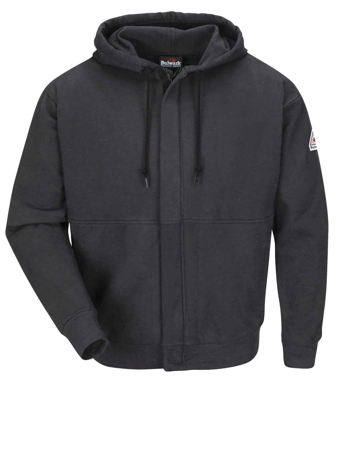 Bulwark - Hooded Sweatshirt - Men's Fleece Zip Front W/Hood Charcoal