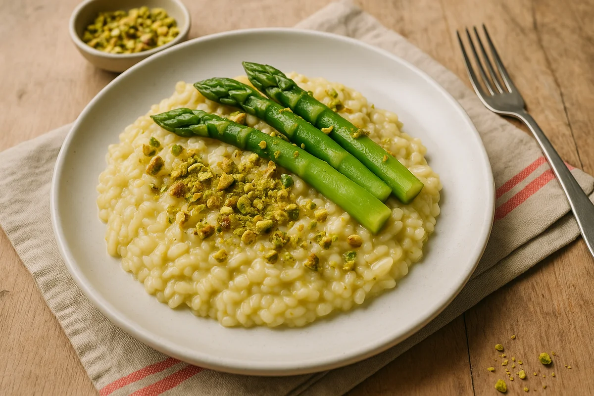 Pistache Groene Asperges Risotto