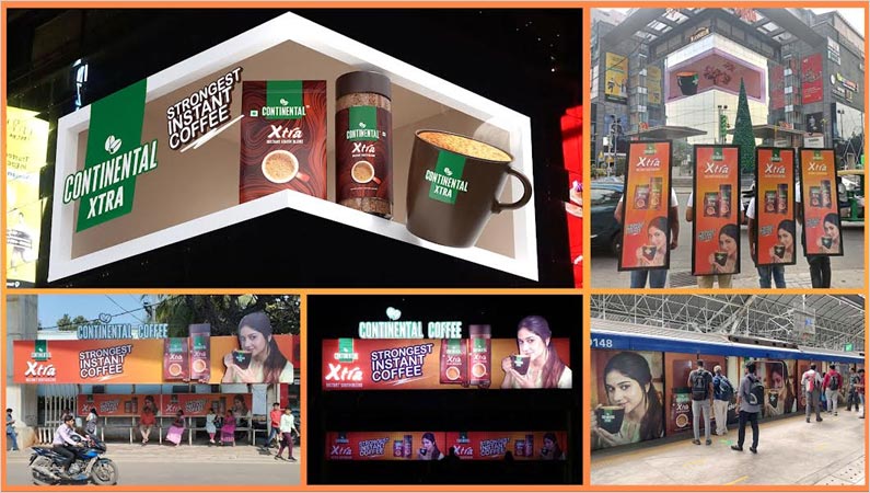 Platinum Outdoor creates Xtra strong 3D anamorphic outdoor campaign for Continental Coffee