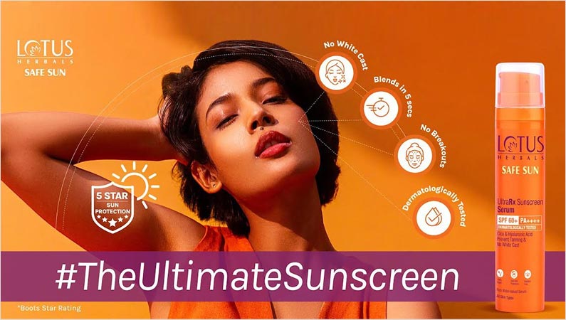 Lotus Herbals unveils digital campaign for its Safe Sun UltraRx Sunscreen Serum
SPF 60++++