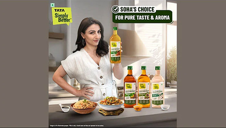 Soha Ali Khan endorses Tata Simply Better’s range of cold-pressed oils