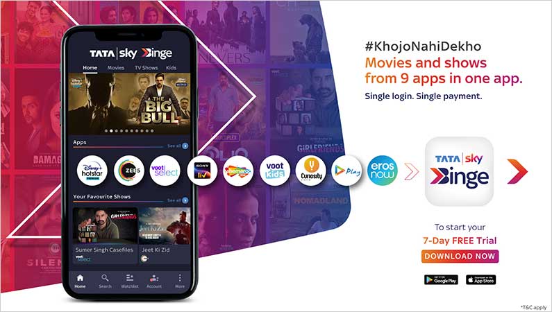 Tata Sky Binge app now available on your Smartphone