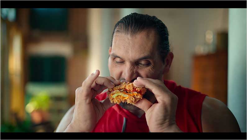 In KFC’s latest film, the unique Double Down Burger brings out a unique side of Khali