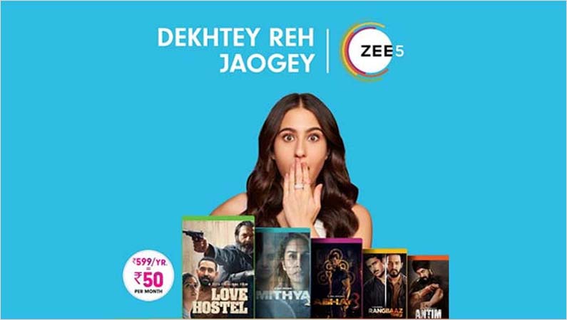 ZEE5 unveils ‘Dekhtey Reh Jaogey’ campaign with Sara Ali Khan & Amol Parashar