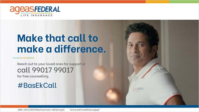 Ageas Federal Life Insurance and Sachin Tendulkar urge people that they need #BasEkCall for COVID support