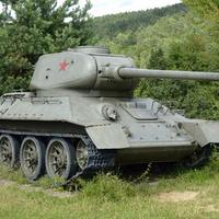Soviet tank T34 in forest