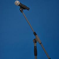 Audio microphone on a tripod