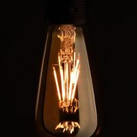 Lightbulb on black background
