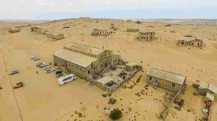 Kolmanskop Ghost Town Aerial View — Photo by SkyPixels CC by-sa