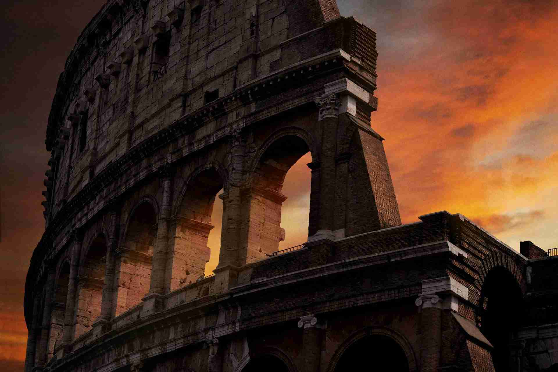 A low and unique angle taken at sunset at the Colosseum-Photo by Dario Veronesi