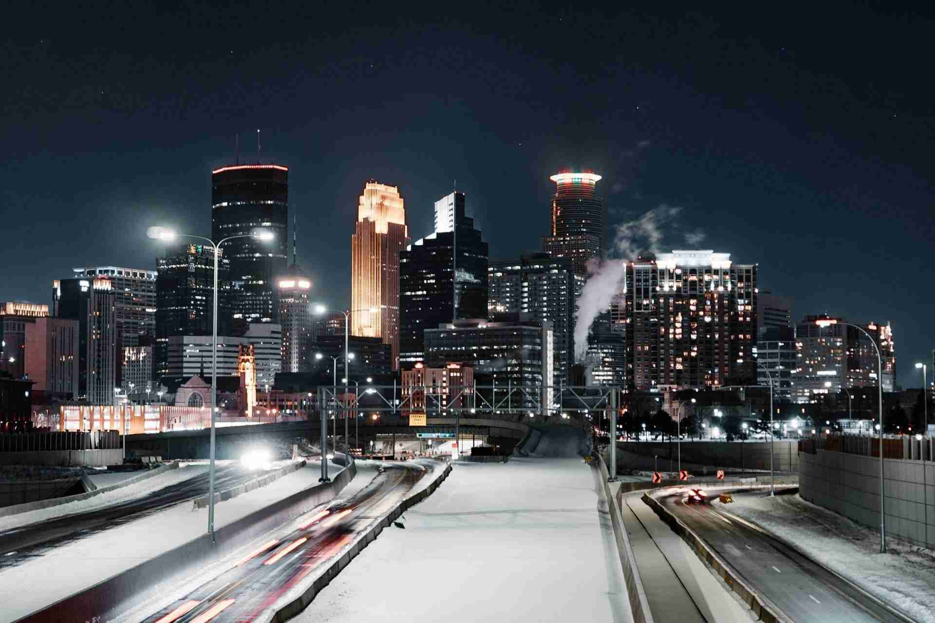 E Franklin Ave Bridge Cityscape by weston m