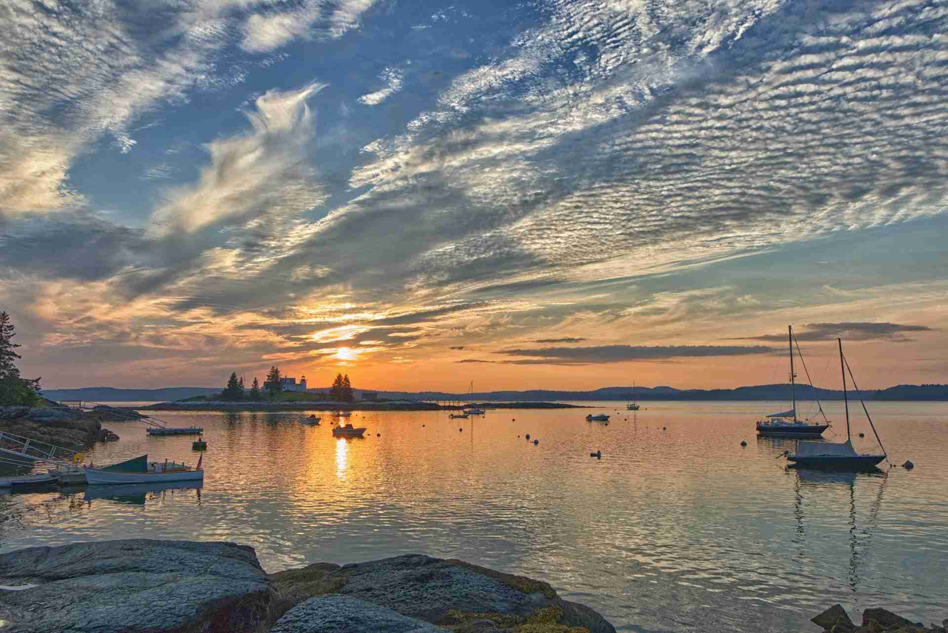 Pumpkin Island Lighthouse Viewpoint by George Karelitsky