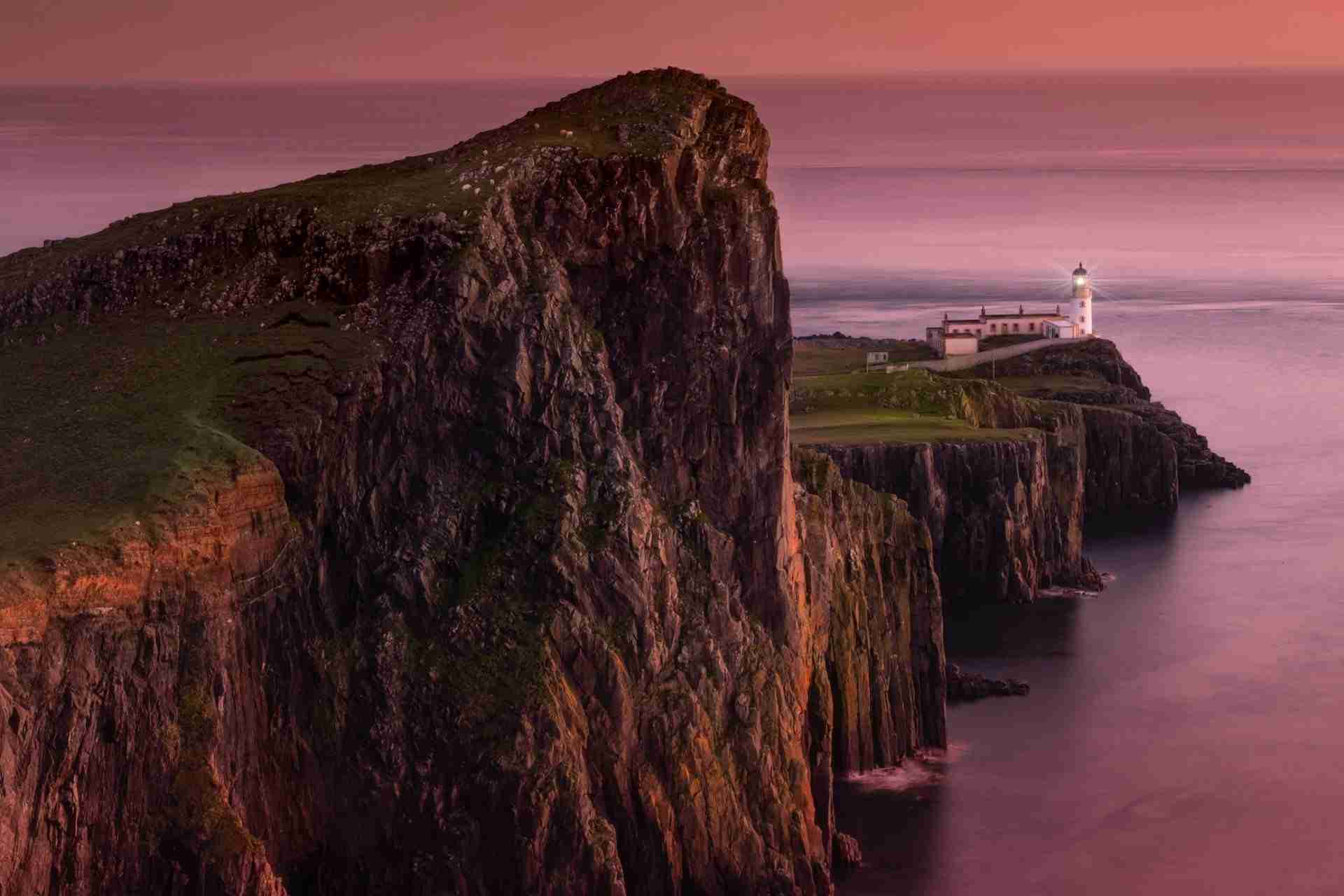Neist Point Cliff Lighthouse Viewpoint by John Young