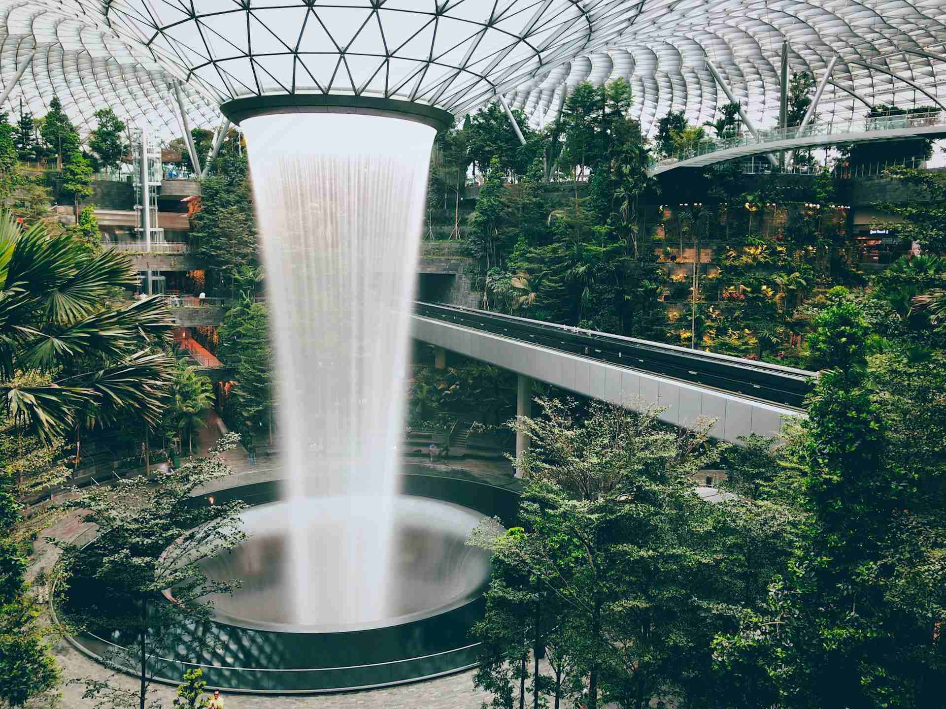 Jewel Changi Airport Waterfall by Joe Green