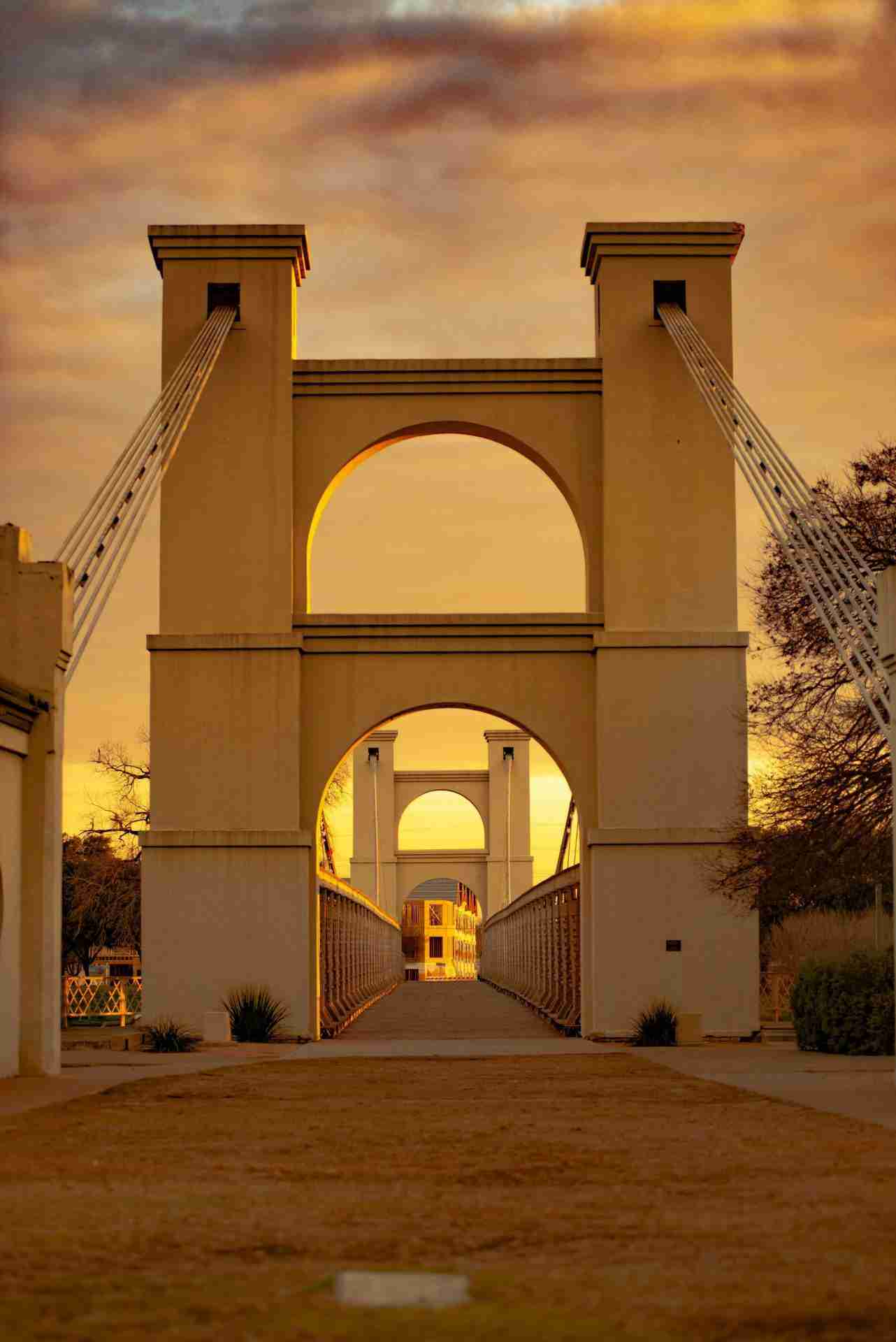 Waco Suspension Bridge by David Holifield