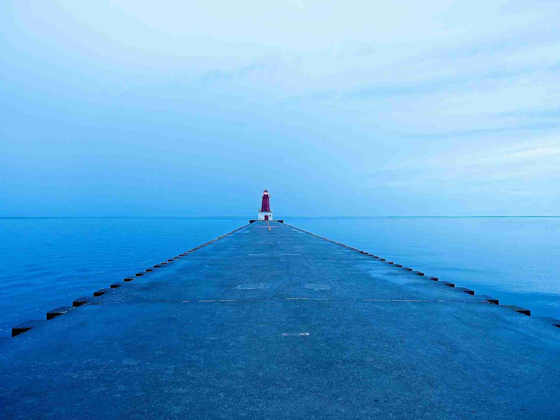 Menominee North Pier Lighthouse by Michael Rodock